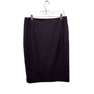 Talbots Women's Pencil Skirt, Black, Size 14, Wool, Long Midi Length